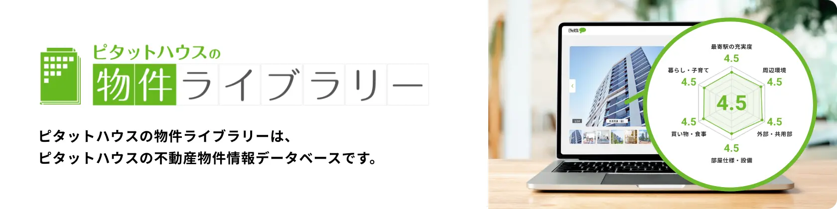 ピタットハウスの物件ライブラリー | ピタットハウスの物件ライブラリーは、ピタットハウスの不動産物件情報データベースです。